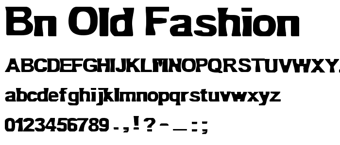 BN-Old Fashion font